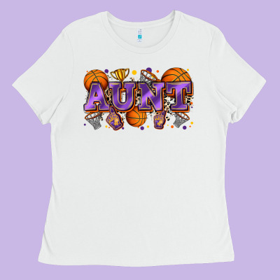 Aunt Basketball Ladies Tee Designed By Zillion Design Studio