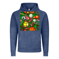 Vintage Denim physical education class seamless pattern Vintage Hoodie - BundleAndBundleShop