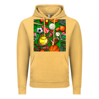 Vintage Mustard physical education class seamless pattern Vintage Hoodie - BundleAndBundleShop