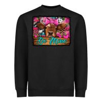 Black be mine valentine's day cow Heavyweight Sweatshirt - Jasminsmagicworld