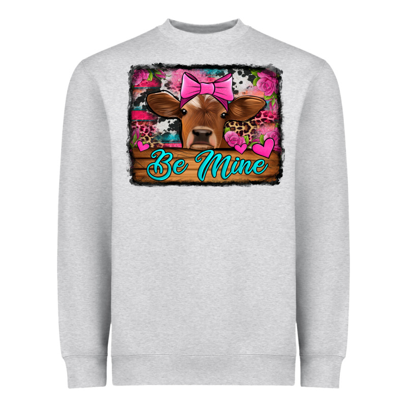 Be Mine Valentine's Day Cow Heavyweight Sweatshirt by Jasminsmagicworld | Teevron