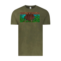 Vintage Olive western cactus leopard and turquoise custom nametext license plate Vintage Tee - Artiststas