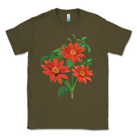 Army Green tithonia fiesta del sol sunflower Classic Tee - LillyAllenDesigns