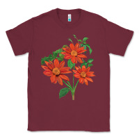 Burgundy tithonia fiesta del sol sunflower Classic Tee - LillyAllenDesigns