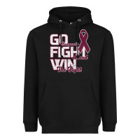 Black Go Burgundy Fifht Hard Win The Fight Heavyweight Hoodie - Bettercallsaul