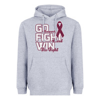 Heather Grey Go Burgundy Fifht Hard Win The Fight Heavyweight Hoodie - Bettercallsaul