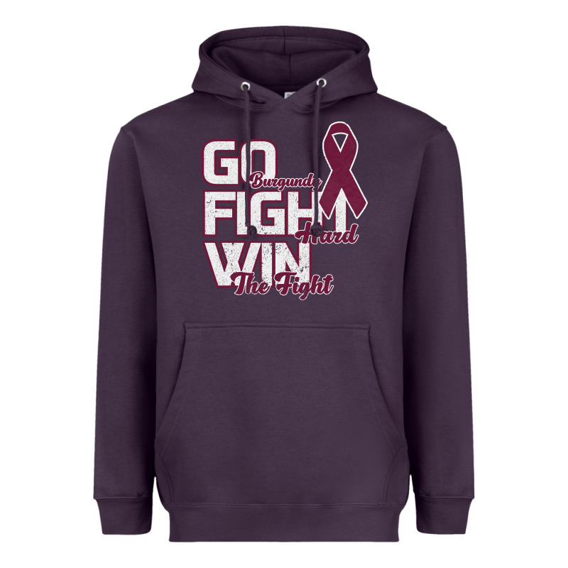 Go Burgundy Fifht Hard Win The Fight Heavyweight Hoodie by Bettercallsaul | Teevron