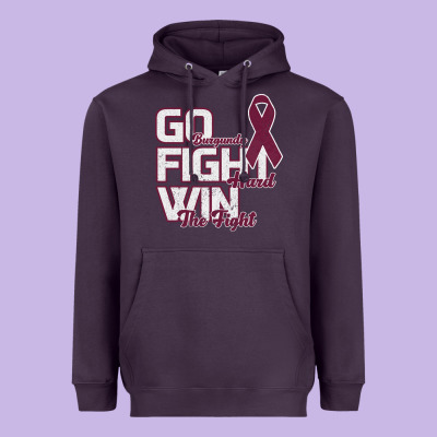 Go Burgundy Fifht Hard Win The Fight Heavyweight Hoodie Designed By Bettercallsaul