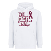 White Go Burgundy Fifht Hard Win The Fight Heavyweight Hoodie - Bettercallsaul