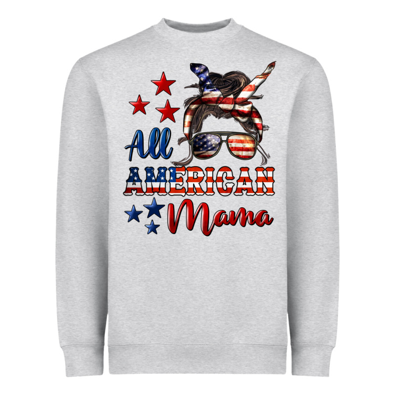All American Mama Heavyweight Sweatshirt by LillyAllenDesigns | Teevron