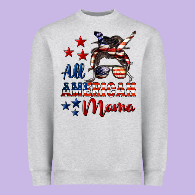 All American Mama Heavyweight Sweatshirt Designed By Lillyallendesigns
