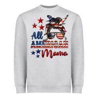 Heather Grey All American Mama Heavyweight Sweatshirt - LillyAllenDesigns