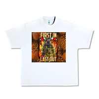 White first in last out firefighter Urban Heavy Tee - AdoDesignShop