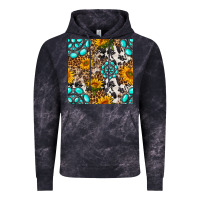 Cloud Black western gemstone and sunflower seamless pattern Vintage Hoodie - BundleAndBundleShop