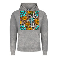 Cloud Rock western gemstone and sunflower seamless pattern Vintage Hoodie - BundleAndBundleShop