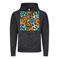 Vintage Black western gemstone and sunflower seamless pattern Vintage Hoodie - BundleAndBundleShop