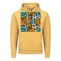 Vintage Mustard western gemstone and sunflower seamless pattern Vintage Hoodie - BundleAndBundleShop