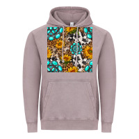 Vintage Zinc western gemstone and sunflower seamless pattern Vintage Hoodie - BundleAndBundleShop