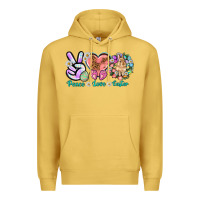 Antique Gold Peace love Easter Premium Hoodie - NancyCooperArtShop