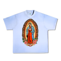 Grape Ice our lady of guadalupe leopard and roses Urban Heavy Tee - BarkalooDesign