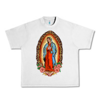 Our Lady Of Guadalupe Leopard And Roses Urban Heavy Tee | Teevron