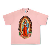 Salmon our lady of guadalupe leopard and roses Urban Heavy Tee - BarkalooDesign