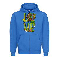 True Royal Tie dye St. Patrick's Day love dog paw Zipper Hoodie - BundleAndBundleShop