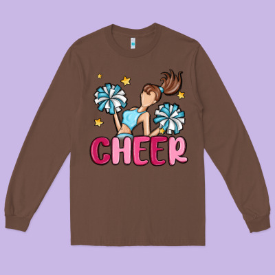 Cheer Long Sleeve Tee Designed By Maliassmallbusiness