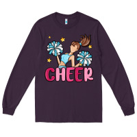 Plum cheer Long Sleeve Tee - MaliasSmallBusiness