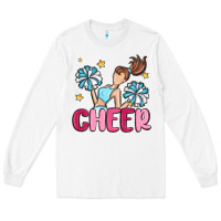 White cheer Long Sleeve Tee - MaliasSmallBusiness