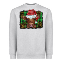 Heather Grey christmas leopard buffalo plaid baby highland cow Heavyweight Sweatshirt - BarkalooDesign