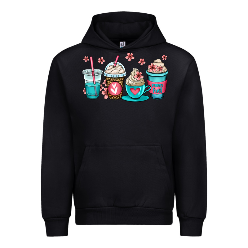 Mom Fuel Coffee Cups Urban Hoodie by OliviaCreatesArt | Teevron