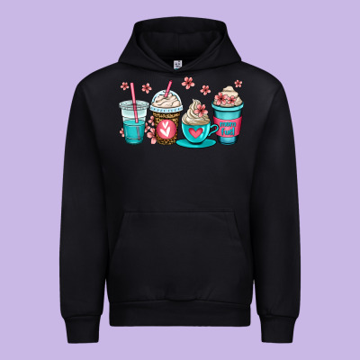 Mom Fuel Coffee Cups Urban Hoodie Designed By Oliviacreatesart