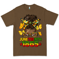 Cacao juneteenth 1865 afro bun Premium Tee - HRA Design Shop