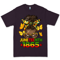 Plum juneteenth 1865 afro bun Premium Tee - HRA Design Shop