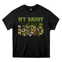 Black my daddy is my hero army Heavy Core Tee - Zillion Design Studio