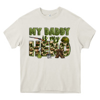 Cream my daddy is my hero army Heavy Core Tee - Zillion Design Studio