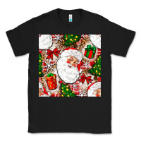 Black Christmas Santa Claus and gift box Classic Tee - NancyCooperArtShop