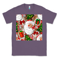 Lavender Christmas Santa Claus and gift box Classic Tee - NancyCooperArtShop