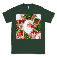 Sports Green Christmas Santa Claus and gift box Classic Tee - NancyCooperArtShop