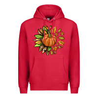Cardinal Fall Sunflower with Pumpkin Premium Hoodie - texasbilliewilder