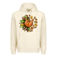 Sandshell Fall Sunflower with Pumpkin Premium Hoodie - texasbilliewilder