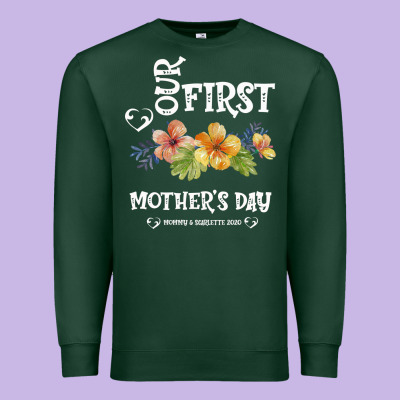 Our Fırst Mother's Day Mommy & Scarlette 2020 Premium Sweatshirt Designed By Bettercallsaul