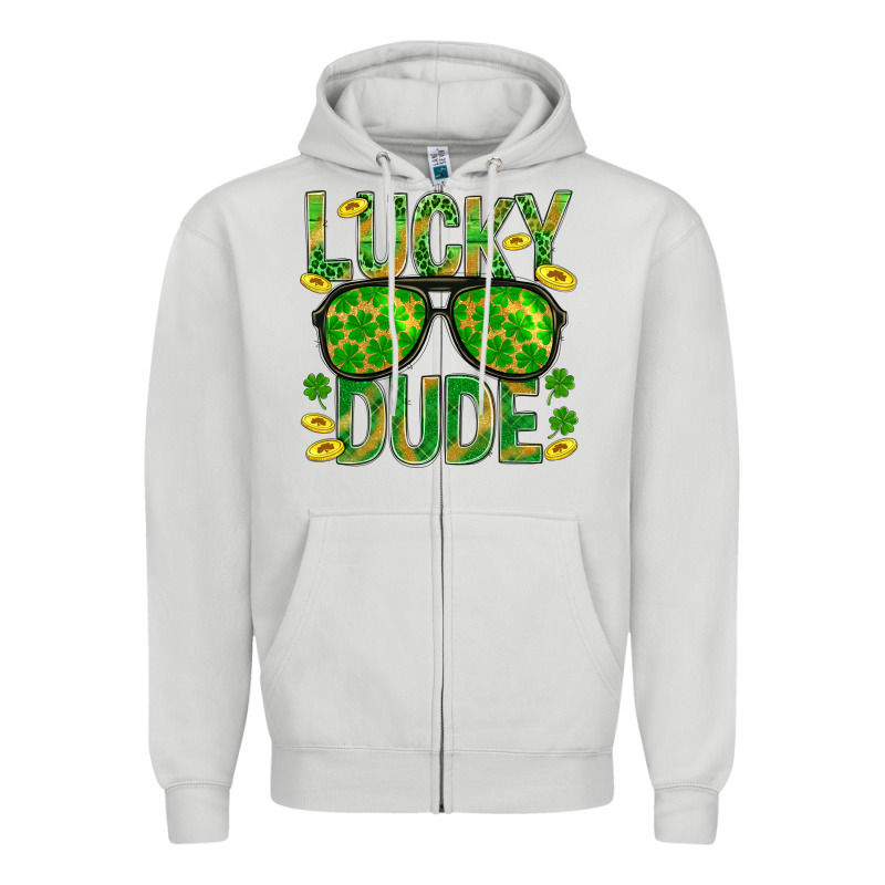 Lucky Dude St Patricks Zipper Hoodie by BundleAndBundleShop | Teevron