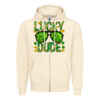 Sandshell Lucky Dude St Patricks Zipper Hoodie - BundleAndBundleShop