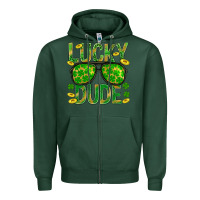 Sports Green Lucky Dude St Patricks Zipper Hoodie - BundleAndBundleShop