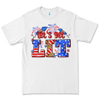 White Let's get lit 4th of July Premium Tee - Neo Western