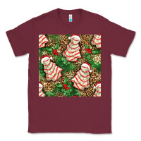 Burgundy Christmas tree cakes Classic Tee - NancyCooperArtShop