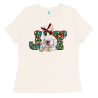 Bone Christmas joy bull terrier Ladies Tee - RanaPortraitStore