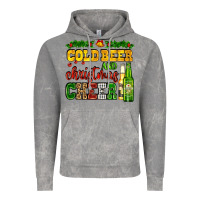 Cold Beer And Christmas Cheer With Beer Bottles Vintage Hoodie | Teevron